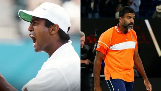 Indian tennis legends Leander Paes achievements Rohan Bopanna career Indian tennis history Grand Slam India Paes Olympic bronze Bopanna Australian Open 2024 India Davis Cup record Indian tennis comparison Paes Hall of Fame 2024 Oldest Grand Slam winner Bopanna world number one