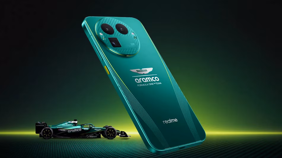 Realme GT 8 Pro Aston Martin F1 edition Realme flagship phone Snapdragon 8 Elite Gen 5 Realme GT 8 Pro India launch Realme GT 8 Pro camera features Formula One inspired smartphone premium green design racing edition phone Realme special edition device Realme GT 8 Pro specifications 7000mAh battery flagship smartphone launch tech news latest Realme phone AMOLED 144Hz display 50MP Ricoh GR camera 200MP