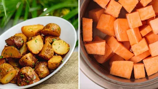 sweet potato for weight loss boiled sweet potato benefits roasted sweet potato benefits shakarkandi for diet sweet potato glycemic index healthiest cooking method sweet potato nutrients weight loss foods winter healthy snacks sweet potato digestion healthy carbs low calorie foods high fiber foods nutrition expert advice sweet potato portion size best time to eat sweet potato sweet potato for diabetes diet friendly vegetables sweet potato energy food natural pre workout snack nutrient dense vegetables healthy winter