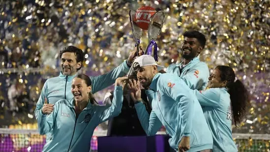 World Tennis League WTL final Dhakshineswar Suresh Sumit Nagal Kites Eagles WTL champions tennis final India tennis league Nick Kyrgios Marta Kostyuk Gael Monfils Shrivalli Bhamidipaty WTL title win maiden title Kites victory