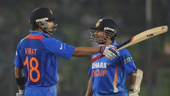 Virat Kohli Sachin Tendulkar cricket records Kohli vs Sachin ODI centuries Test records cricket legends Indian cricket chase master run machine Kohli hundred records Sachin batting milestones ODI run chases cricket comparison cricket analysis Tendulkar records unbeaten records cricket debate cricket statistics Kohli achievements Tendulkar legacy cricket icons India vs South Africa Ranchi century modern cricket greats all