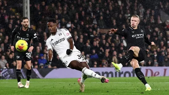 Erling Haaland Premier League record Haaland 100 goals fastest to 100 goals Manchester City striker Haaland milestone Haaland goal scoring record Haaland vs Fulham Premier League history Haaland statistics Man City football news Haaland hat tricks English football records Haaland scoring rate Haaland breaks Shearer record Haaland achievements Haaland PL goals Haaland century mark Haaland football highlights