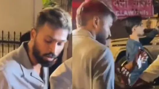 Hardik Pandya calm reaction fan incident viral video Christmas dinner India T20I comeback South Africa series Hardik Pandya performance T20 World Cup India cricket news Hardik Pandya girlfriend Maheika Sharma Mumbai Indians captain Hardik Pandya latest news Indian