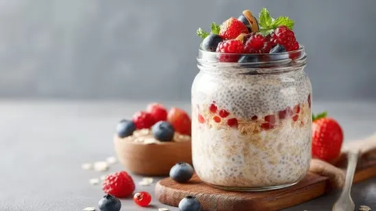 overnight oats weight loss healthy breakfast ideas morning meal for energy fibre rich breakfast beta glucan benefits appetite control foods gut friendly breakfast insulin resistance diet PCOS friendly meals sustainable weight loss habits metabolism boosting foods nutrient dense breakfast easy diet routine healthy eating