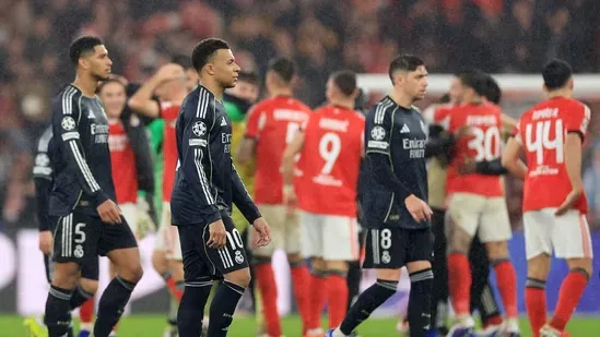 Champions League play offs Real Madrid vs Benfica PSG vs Monaco UCL draw February Champions League Mourinho Benfica PSG Monaco tie Newcastle Qarabag Champions League Inter Milan Bodo Glimt Juventus Galatasaray Atletico Madrid Club Brugge Borussia