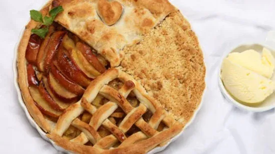 jaggery apple pie winter dessert healthy apple pie Indian jaggery recipes ginger spiced dessert family winter dessert baked apple recipe guilt free dessert natural sweetener dessert apple jaggery pie homemade winter sweets whole wheat pie crust Indian baking ideas traditional Indian desserts winter baking recipe apple