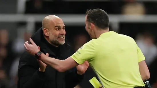 Pep Guardiola VAR rant Manchester City Carabao Cup semi final Manchester City vs Newcastle VAR controversy Pep Guardiola referee comments Howard Webb referees Manchester City news Carabao Cup 2026 Premier League VAR debate Pep Guardiola interview Manchester City win Newcastle United match