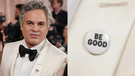 Golden Globes 2026 Hollywood protest pins ICE controversy Hollywood activism celebrity protest Golden Globes red carpet political statement Mark Ruffalo Golden Globes Wanda Sykes Golden Globes Ariana Grande Golden Globes Jean Smart Golden Globes ICE protest pins Renee Good incident US immigration