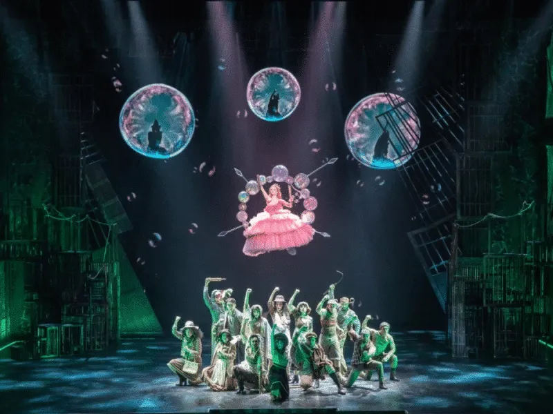Wicked The Musical Dubai Dubai Opera Broadway Entertainment live musical Dubai shows 2026 Elphaba Glinda Shiz University Emerald City Oz family musical Dubai Downtown Dubai theatre tickets opening night Dubai Opera events Dubai musicals Grease Rumi The