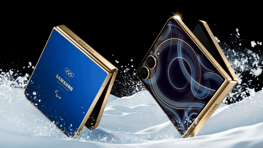Samsung Galaxy Z Flip 7 Olympic Edition Milano Cortina 2026 Winter Olympics Samsung foldable phone Olympic Edition smartphone for athletes Samsung Olympics partnership Galaxy Z Flip 7 features Samsung Olympic phone Samsung Paralympics 2026 smartphone