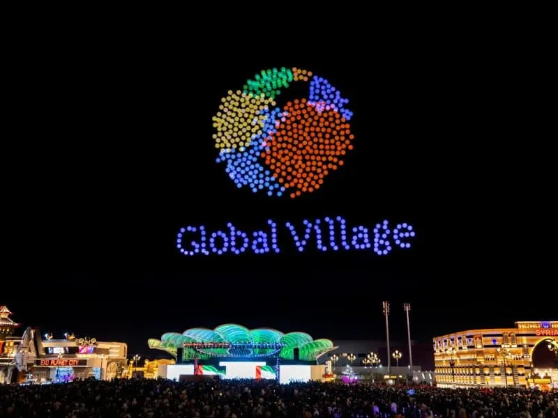 Global Village 2026 Dubai Global Village drone show Dubai Global Village 3,000 drones Global Village 30th season Global Village opening date Global Village closing date Global Village January events Dubai family fun Global Village kids festival Wonderers Kids Fest Dubai activities for children Global Village games Dubai