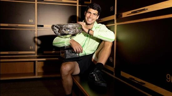 Carlos Alcaraz tennis Carlos Alcaraz Grand Slam Carlos Alcaraz Australian Open Carlos Alcaraz career Grand Slam youngest Grand Slam winner tennis history Carlos Alcaraz age Carlos Alcaraz records Novak Djokovic Carlos Alcaraz Rafael Nadal comparison Roger Federer comparison Big Three tennis future of tennis Spanish tennis star Carlos Alcaraz titles Carlos Alcaraz seven Grand Slams Carlos Alcaraz achievements tennis prodigy