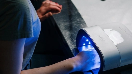 gel manicure risks LED manicure lamps UVA radiation gel manicure safety manicure lamp skin damage LED nail lamp risks UV nail lamp exposure gel manicure health risks skin ageing hands manicure UVA skin cancer risk manicure lamp exposure nail salon safety gel nails health effects LED curing lamp safety gel manicure