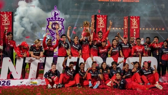 Virat Kohli Smriti Mandhana RCB WPL RCB WPL 2026 RCB women champions Royal Challengers Bengaluru WPL final RCB vs Delhi Capitals WPL final Smriti Mandhana captaincy Virat Kohli reaction RCB second WPL title WPL champions RCB women team Georgia Voll RCB Smriti Mandhana innings RCB chase WPL 2026 final