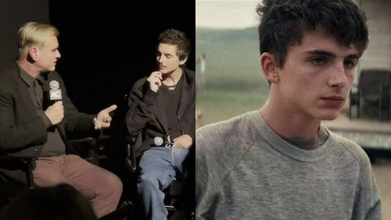 Christopher Nolan Timothee Chalamet Interstellar Nolan Chalamet interview Interstellar behind the scenes Christopher Nolan comments Timothee Chalamet acting Interstellar IMAX screening 70mm Nolan Archives video Interstellar messages from home scene Timothee Chalamet Tom Cooper role Matthew McConaughey