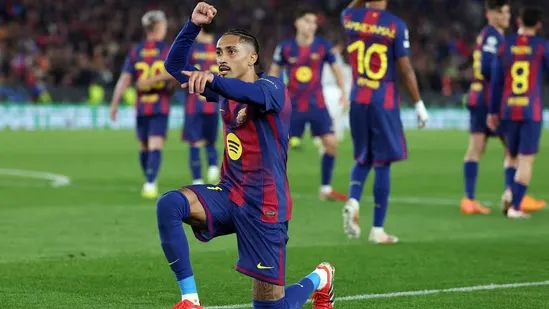 Raphinha Barcelona performance Raphinha stats 2026 Barcelona star player Raphinha vs Mbappe Raphinha vs Vinicius Barcelona football news Raphinha goals and assists Barcelona Champions League Raphinha Ballon dOr ranking Barcelona