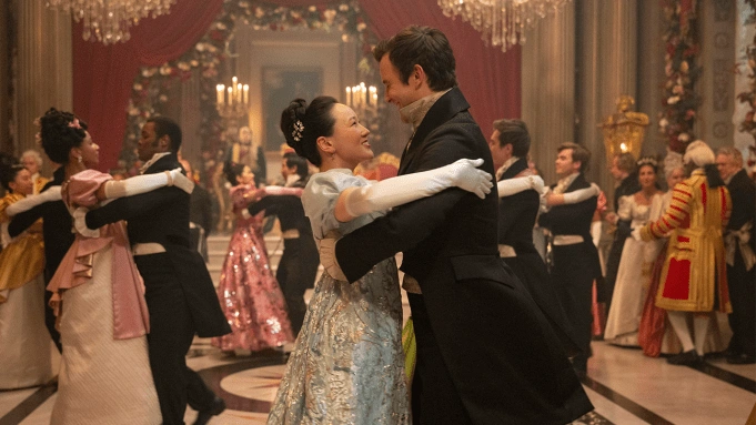 Bridgerton season 4 Bridgerton Netflix series Luke Thompson interview Yerin Ha interview Benedict and Sophie Bridgerton Bridgerton season 4 spoilers Bridgerton intimate scenes Netflix period drama romance series Netflix Lady Whistledown mystery Bridgerton season