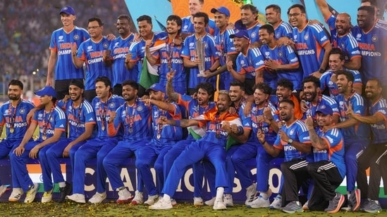 MS Dhoni Gautam Gambhir message India T20 World Cup 2026 India vs New Zealand T20 World Cup final Narendra Modi Stadium Ahmedabad Team India T20 champion Suryakumar Yadav captain India cricket news