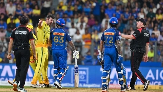 IPL 2026 MI vs CSK Jamie Overton Tilak Varma clash Wankhede Stadium IPL fight CSK vs MI controversy IPL news India cricket news IPL 2026 highlights Mumbai Indians vs Chennai Super Kings IPL altercation cricket