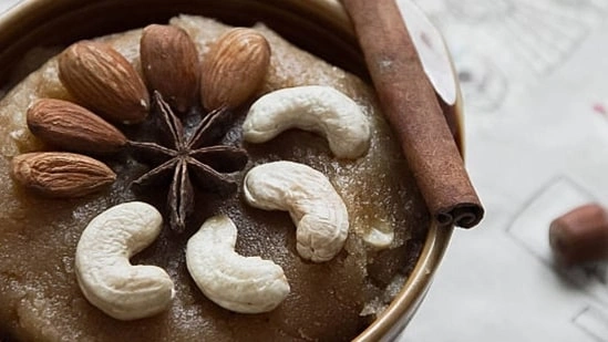 Gehun ka halwa recipe atta halwa recipe Baisakhi sweets healthy Indian dessert wheat halwa recipe jaggery