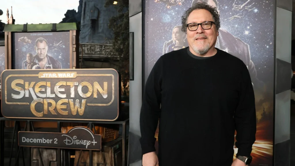 Jon Favreau CinemaCon 2026 Star Wars Mandalorian and Grogu release date CinemaCon Las Vegas event Jon Favreau interview Matt Belloni CinemaCon Star Wars movie 2026