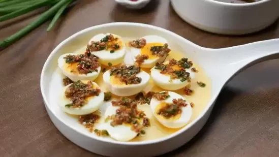 chilli oil eggs recipe Sanjeev Kapoor egg recipe high protein eggs recipe spicy boiled eggs recipe Indian egg recipes healthy egg dishes protein rich breakfast egg snack ideas boiled