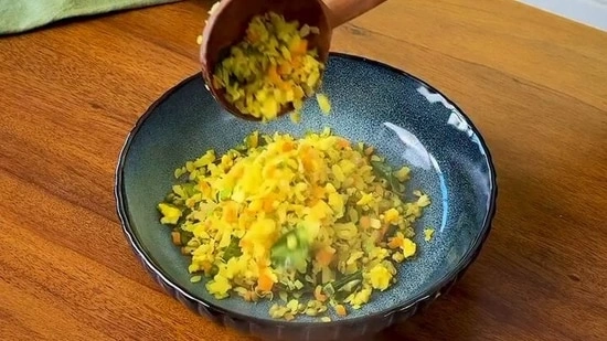 protein poha recipe healthy breakfast India high protein breakfast vegetarian poha power bowl recipe Luke Coutinho recipe healthy Indian breakfast poha nutrition benefits protein