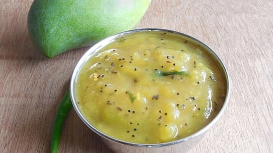high protein mango chutney recipe mango chutney healthy recipe sweet spicy mango chutney summer chutney recipe mango achar healthy mango dip recipe peanut mango chutney recipe protein rich chutney