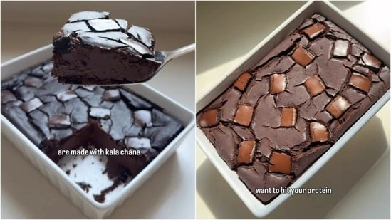 kala chana brownies recipe high protein brownies healthy brownies recipe plant based dessert high protein dessert recipe chickpea brownies recipe vegan brownies high protein kala chana dessert healthy chocolate