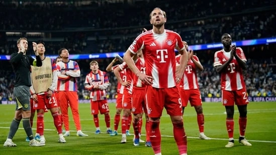 harry kane bayern munich real madrid champions league 2026 bayern vs real madrid result champions league quarterfinal first leg score bayern munich win real madrid kane goal