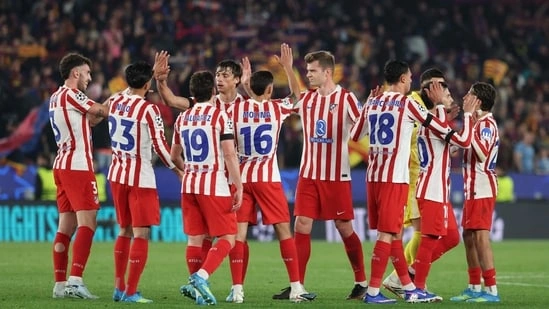 Atletico Madrid vs Barcelona Champions League Barcelona vs Atletico Madrid result Atletico Madrid win Camp Nou Barcelona red card Cubarsi Atletico Madrid 2-0 Barcelona