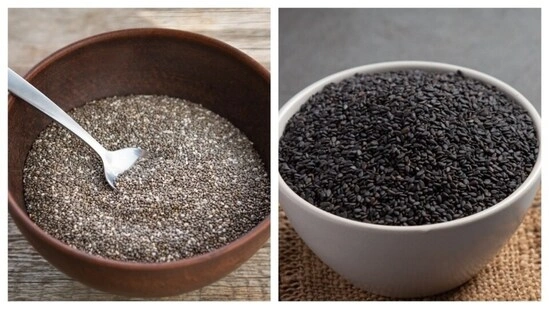 sabja vs chia seeds difference chia seeds benefits sabja seeds benefits basil seeds vs chia seeds which is better chia or sabja seeds health benefits chia seeds nutrition sabja seeds