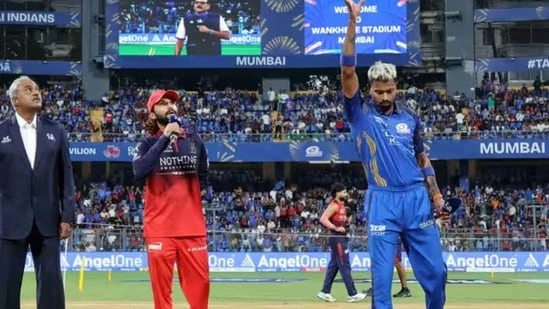 Mumbai Indians RCB black armband IPL 2026 Asha Bhosle death tribute Wankhede Stadium MI vs RCB news IPL match tribute Asha Bhosle IPL players black band cricket