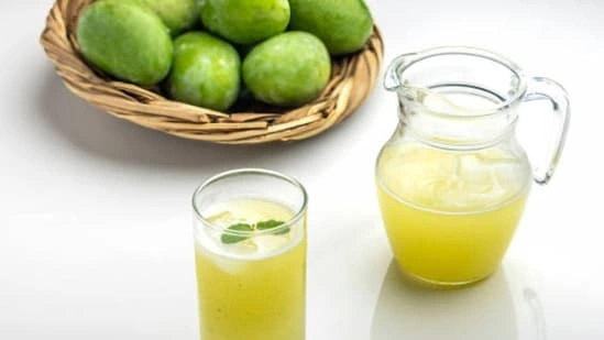 kacchi kairi sharbat recipe raw mango drink summer drink Indian summer beverage aam panna alternative healthy summer drinks homemade sharbat recipe raw mango benefits