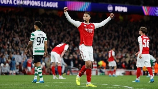 Arsenal vs Sporting Champions League Arsenal semi final Champions League Arsenal result today Arsenal match report Arsenal vs Sporting aggregate Arsenal clean sheet Champions League Arsenal performance