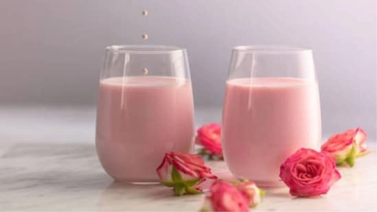 gulkand milk recipe summer drink rose milk alternative natural cooling drink ayurvedic
